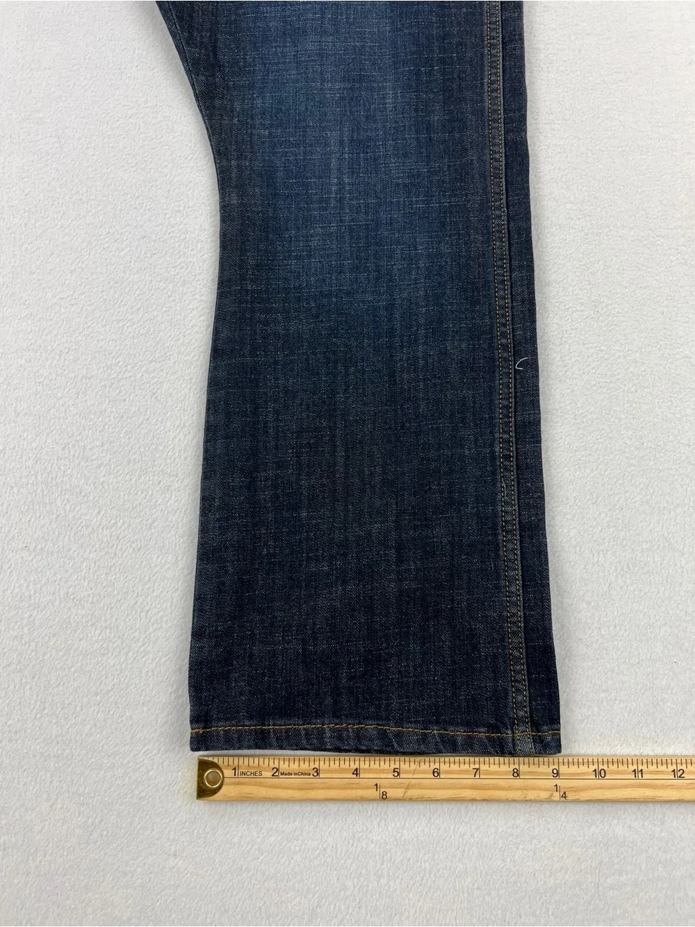 Wrangler Men Retro Slim Bootcut Dark Wash Blue Jeans  Western Cowboy Sz 36x30